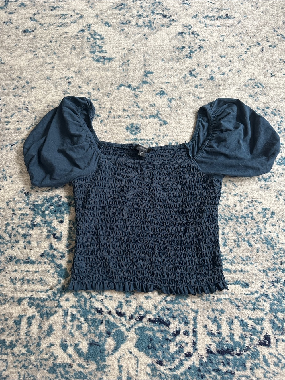 J.Crew Smocked broken-in jersey cropped top- XS